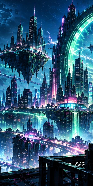 NTE futuristic city scene