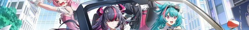 NTE characters riding through a bright city
