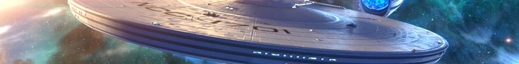 USS Enterprise NCC-1701 over a planet